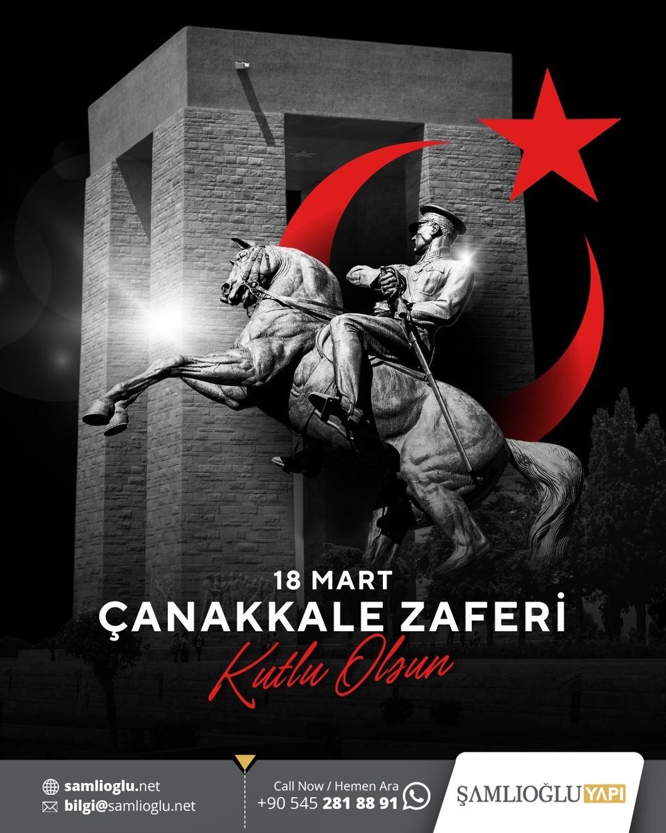 🏗 Şamlıoğlu Yapı
📱0 545 281 88 91
🌍 samlioglu.net
◾️
#18MartÇanakkaleZaferi #ÇanakkaleGeçilmez #ŞehitlerimiziRahmetleAnıyoruz #ŞamlıoğluYapı #Şamlıoğlu #Samlioglu #ŞamlıoğluGroup #Malatya #Kale  #Yazıhan  #Satılık #Kiralık #Daire #Apartman #İstanbul #Karakavak