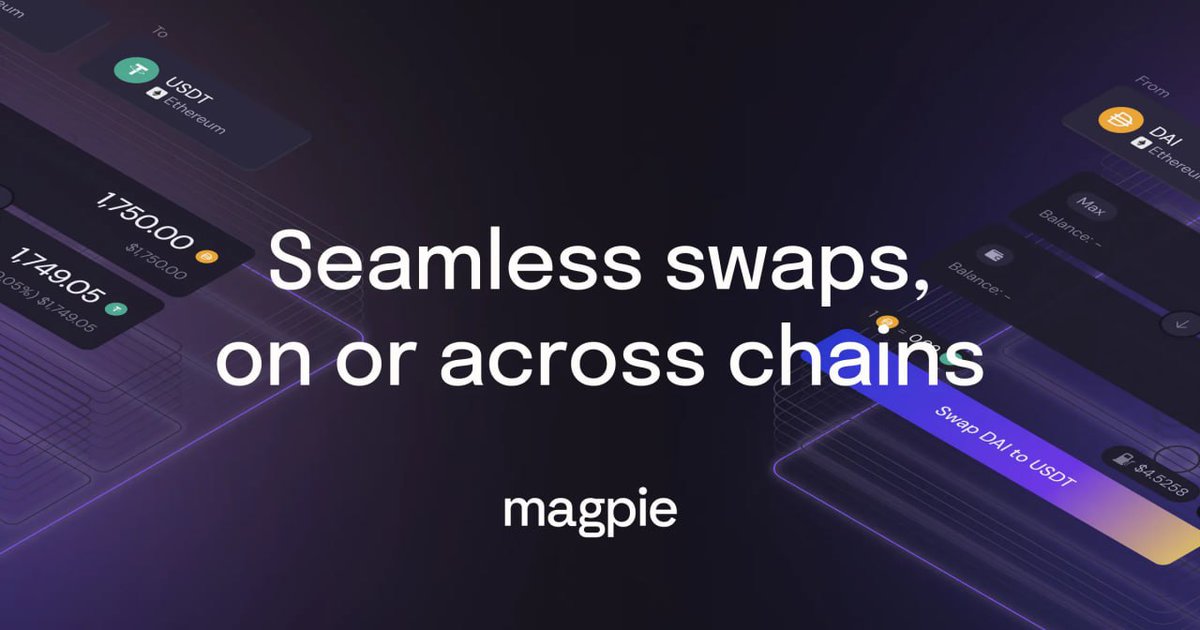 🚀 1/ The future of DeFi is seamless, fast, &amp; borderless. Enter <a href="/magpieprotocol/">Magpie Protocol (moved to @flytrade_)</a>—the cross-chain liquidity aggregator revolutionizing swaps. No bridges, no hassle, just smooth transactions across chains. Here's how we're reshaping DeFi! 🧵👇