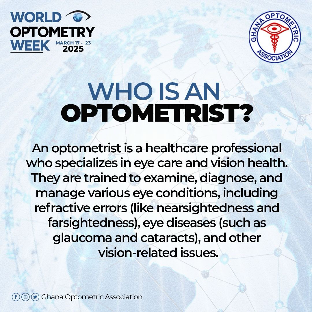 GOAssoc's tweet image. Who is an Optometrist? 👁️
Learn more ⬇️

#WorldOptometryWeek