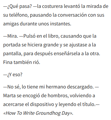 nxriamartin's tweet photo. Buenos días!

Estaba respondiendo a los comentarios de #MafinYET🍋 y me apetecía compartir este detalle del cap que hace referencia a #MafinCSM❄

El libro How To Write Grounhog Day existe y detalla como el guionista escribió la película... y sí, esta portada es la real 😂 https://t.co/x9kMKJ2doa