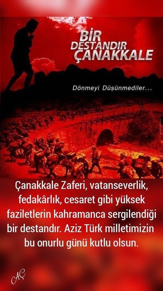 18 Mart Şehitleri Anma Günü ve Çanakkale Deniz Zaferi'nin 110. yıl dönümünde “verdikleri son nefesle bugün özgürce nefes almamızı” sağlayan aziz şehitlerimizin ve kahraman gazilerimizin manevi huzurlarında minnet ve saygıyla eğiliyorum.