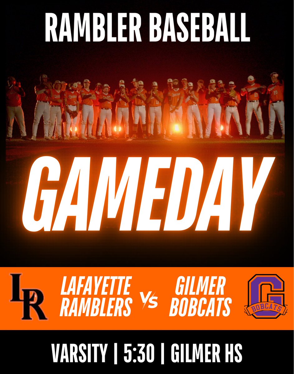 On the road again!

Rambler 🆚 Bobcats
📍Gilmer HS
⏰ 5:30

TEAM
———
me