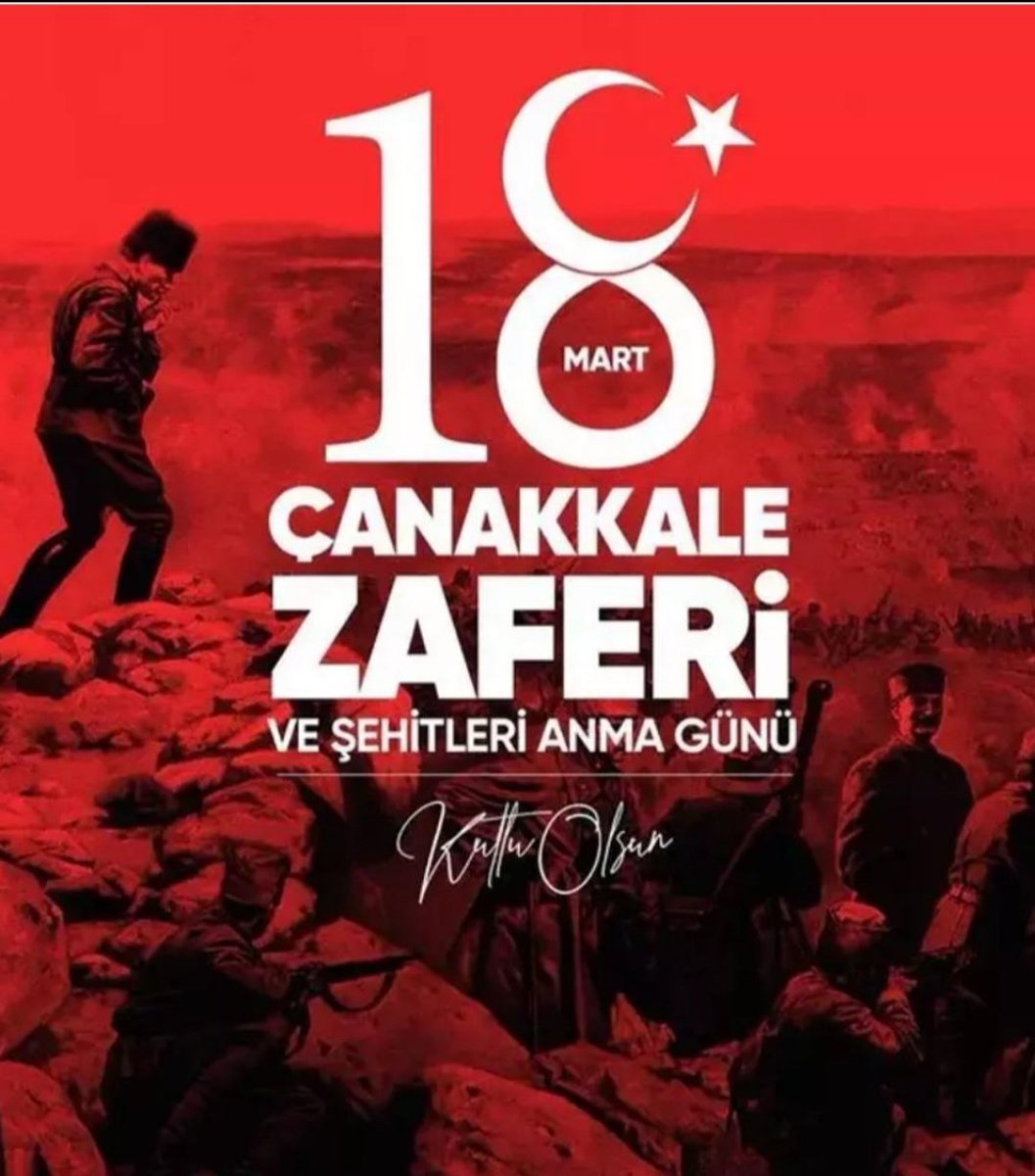 🇹🇷 Çanakkale’nin geçilmez olduğunu tüm dünyaya gösteren, şanlı tarihimizin en önemli zaferlerinden biri olan #18MartÇanakkaleZaferi’nin 110. yılında başta Mustafa Kemal Atatürk ve kahraman silah arkadaşları olmak üzere tüm şehit ve gazilerimizi rahmet ve minnetle anıyoruz.