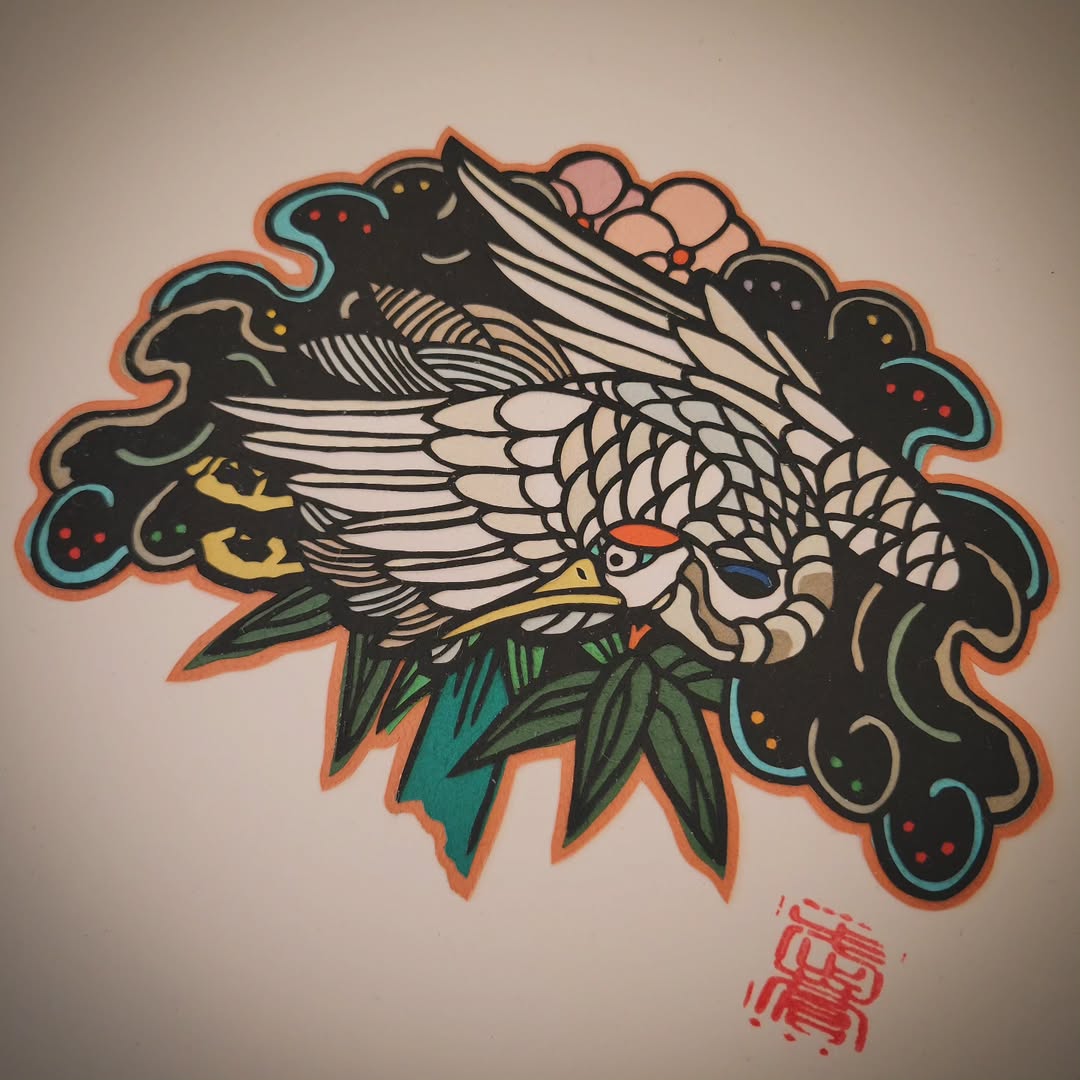 musou23aoki's tweet photo. 鶴の切り絵
B5サイズの中央にポツンと

こちらもお気に入りの作品
い���がでしょうか？

#切り絵 #販売 #購入 #SALE #和 #インテリア #新築 #マイホーム #プレゼント #アートコレクション #アート初心者 #リーズナブル #手作り #世界に一つ #ハンドメイド #刺青 #タトゥー #tatoo #和彫り

#MLBTokyoSeries #MLB東京シリーズ #ドジャース #dodgers #LA #シカゴカブス #cubs #野球 #オープン戦 #大谷翔平