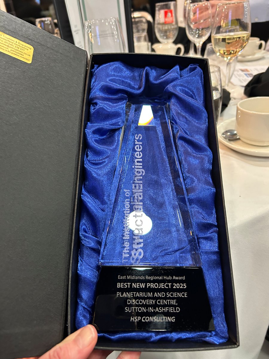 HSP Consulting (@hspconsulting) on Twitter photo The 2025 IStructE East Midlands Regional Hub Annual Dinner & Awards at Pride Park, Derby
Best New Project - Planetarium & Science Discovery Centre, Sutton in Ashfield <a href="/sherwoodobs/">Sherwood Observatory</a> <a href="/GFTomlinson/">G F Tomlinson</a> The 2025 IStructE East Midlands Regional Hub Annual Dinner & Awards at Pride Park, Derby
Best New Project - Planetarium & Science Discovery Centre, Sutton in Ashfield <a href="/sherwoodobs/">Sherwood Observatory</a> <a href="/GFTomlinson/">G F Tomlinson</a>