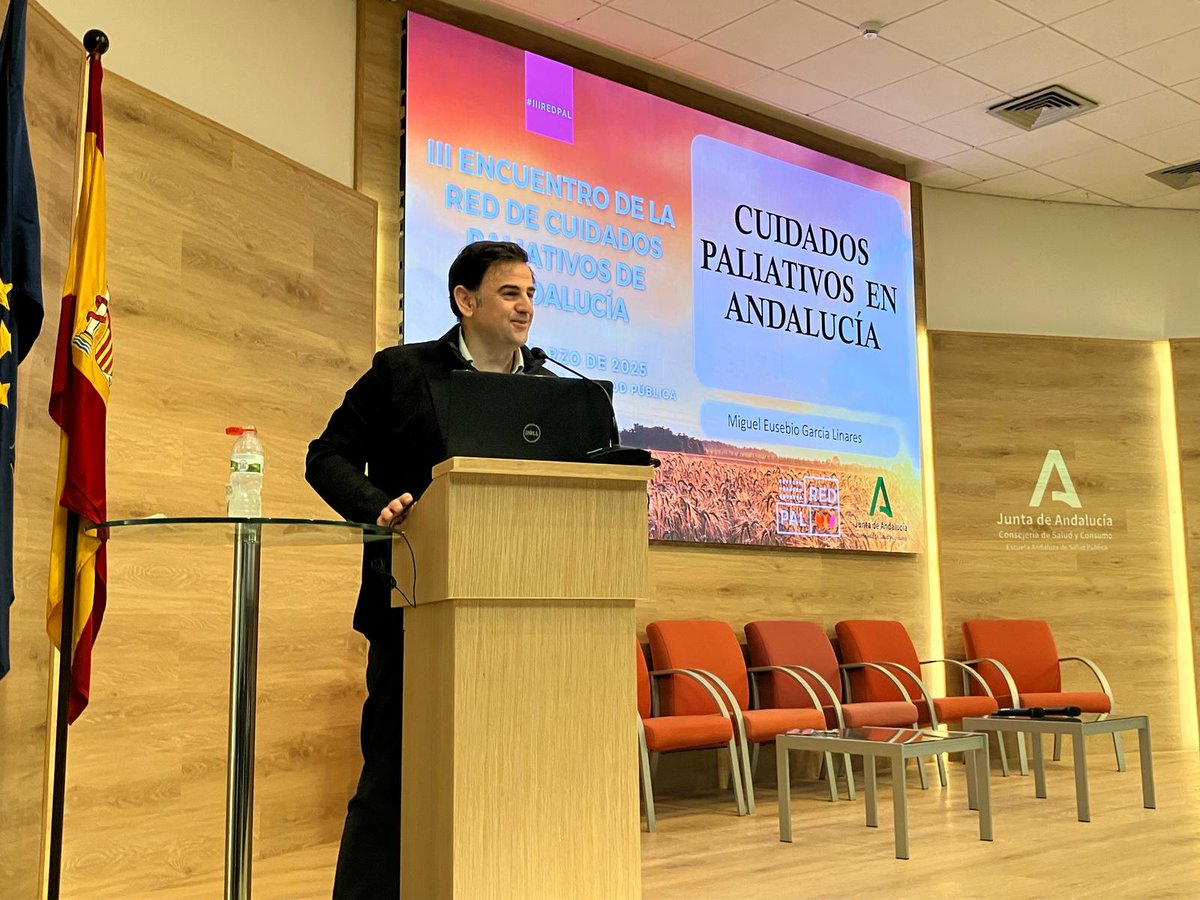 Red de Cuidados Paliativos de Andalucía (@redpalandalucia) on Twitter photo Miguel García Linares <a href="/GarciaLinare/">Miguel García Linares</a>, Coordinador del Plan Andaluz Cuidados Paliativos, hace un repaso de la situación actual de los #CuidadosPaliativos en Andalucía: presentando las líneas de avance del Plan #IIIRedPAL Miguel García Linares <a href="/GarciaLinare/">Miguel García Linares</a>, Coordinador del Plan Andaluz Cuidados Paliativos, hace un repaso de la situación actual de los #CuidadosPaliativos en Andalucía: presentando las líneas de avance del Plan #IIIRedPAL