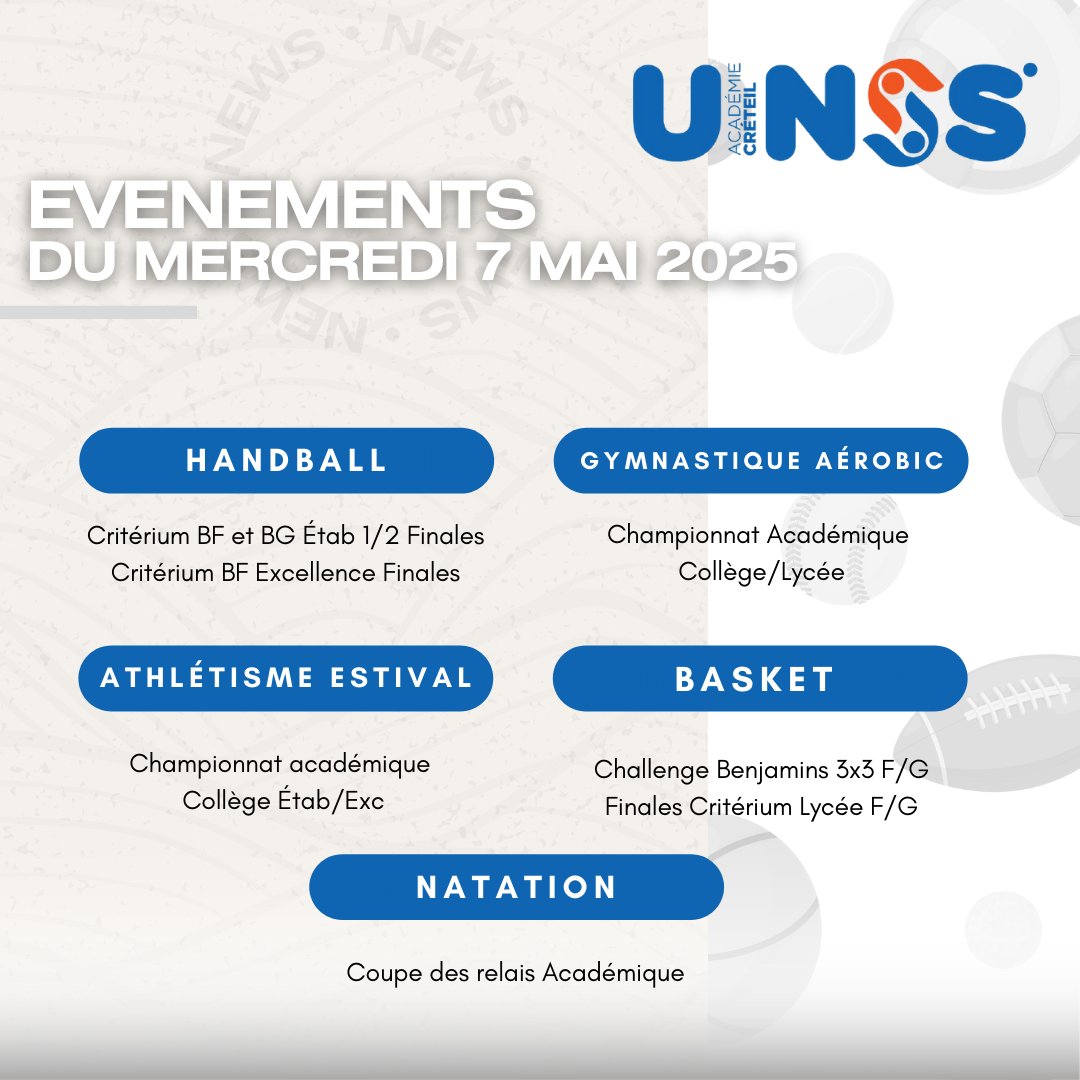 Mercredi 7 mai 2025 🤩
📅unsssrcreteil.glideapp.io
👉Et toute notre actualité unsscreteil.org