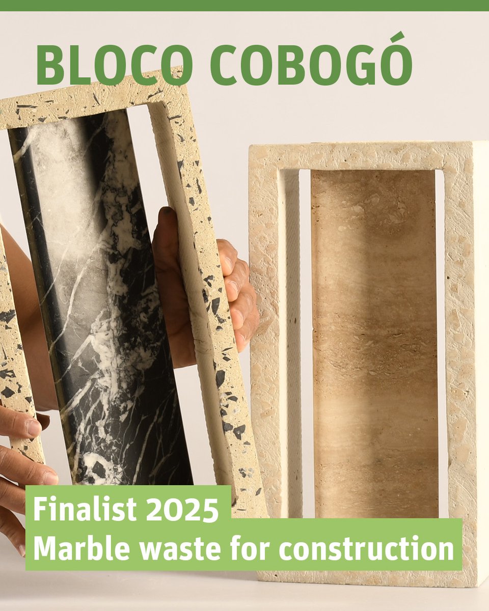 Bloco Cobogó, a portugese Green Concept Award finalist, transforms marble waste into sustainable building elements.

Perfect for eco-conscious architects &amp; designers! 

Discover more: gp-award.com/en/produkte/bl…