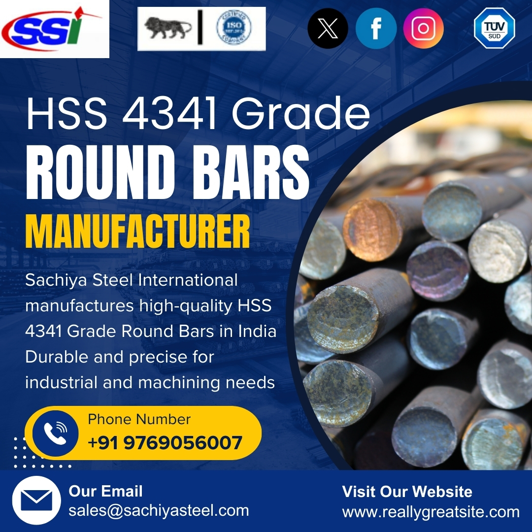 steeltube1's tweet image. Sachiya Steel International manufactures high-quality HSS 4341 Grade Round Bars in India Durable and precise for industrial and machining needs. 
Read More: steeltube.co.in/hss-4341-grade… 
#steeltube #hss4341 #roundbars #highspeedsteel #steelbars #machiningsteel #IndustrialSteel