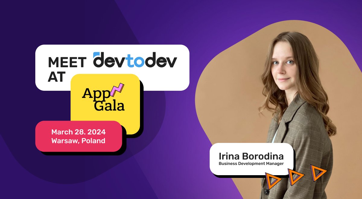 dev_to_dev's tweet image. 🚀 Are you attending the #AppGala in Warsaw? Let’s connect!

Come say hi and have a chat with Irina Borodina about how data-driven insights can elevate your app’s engagement, monetization, and much more.

See you there!

#AppGrowth #AppAnalytics #DataDriven #UserEngagement