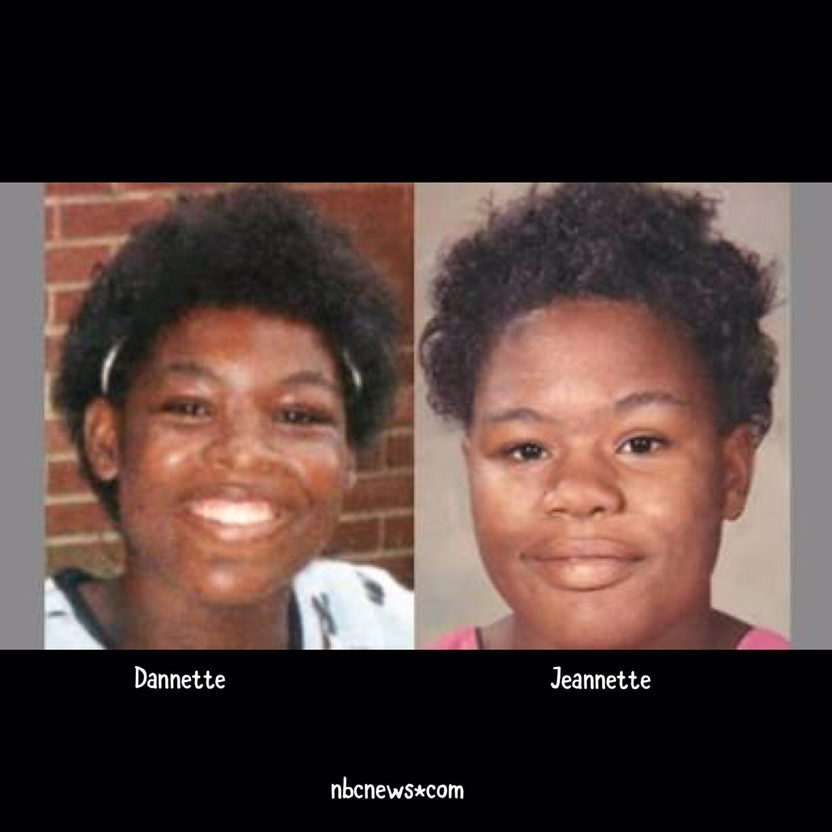 Luciana (@vegananthro_) on Twitter photo Dannette & Jeannette Millbrook vanished on 18 March 90’ in Augusta GA. They have not been seen since, someone knows something that could help solve this case. #onetip #missingperson <a href="/MissingCSM/">Missing</a> <a href="/TimPilleri/">Tim Pilleri</a> <a href="/LReenstierna/">Lance Reenstierna</a> Dannette & Jeannette Millbrook vanished on 18 March 90’ in Augusta GA. They have not been seen since, someone knows something that could help solve this case. #onetip #missingperson <a href="/MissingCSM/">Missing</a> <a href="/TimPilleri/">Tim Pilleri</a> <a href="/LReenstierna/">Lance Reenstierna</a>