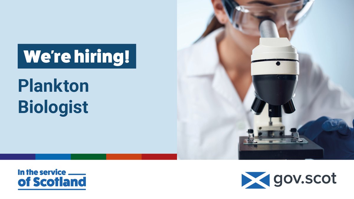 Scottish Government Jobs (@scotgovjobs) on Twitter photo Do you want an exciting role with a mix of lab and field work? Do you have taxonomic expertise in the identification and enumeration of plankton?
We're hiring a Plankton Biologist.
Apply now: ow.ly/3Bq450Va25R
<a href="/ScotGovMarine/">Scot Gov Marine</a>
#Biologist #MarineJobs Do you want an exciting role with a mix of lab and field work? Do you have taxonomic expertise in the identification and enumeration of plankton?
We're hiring a Plankton Biologist.
Apply now: ow.ly/3Bq450Va25R
<a href="/ScotGovMarine/">Scot Gov Marine</a>
#Biologist #MarineJobs