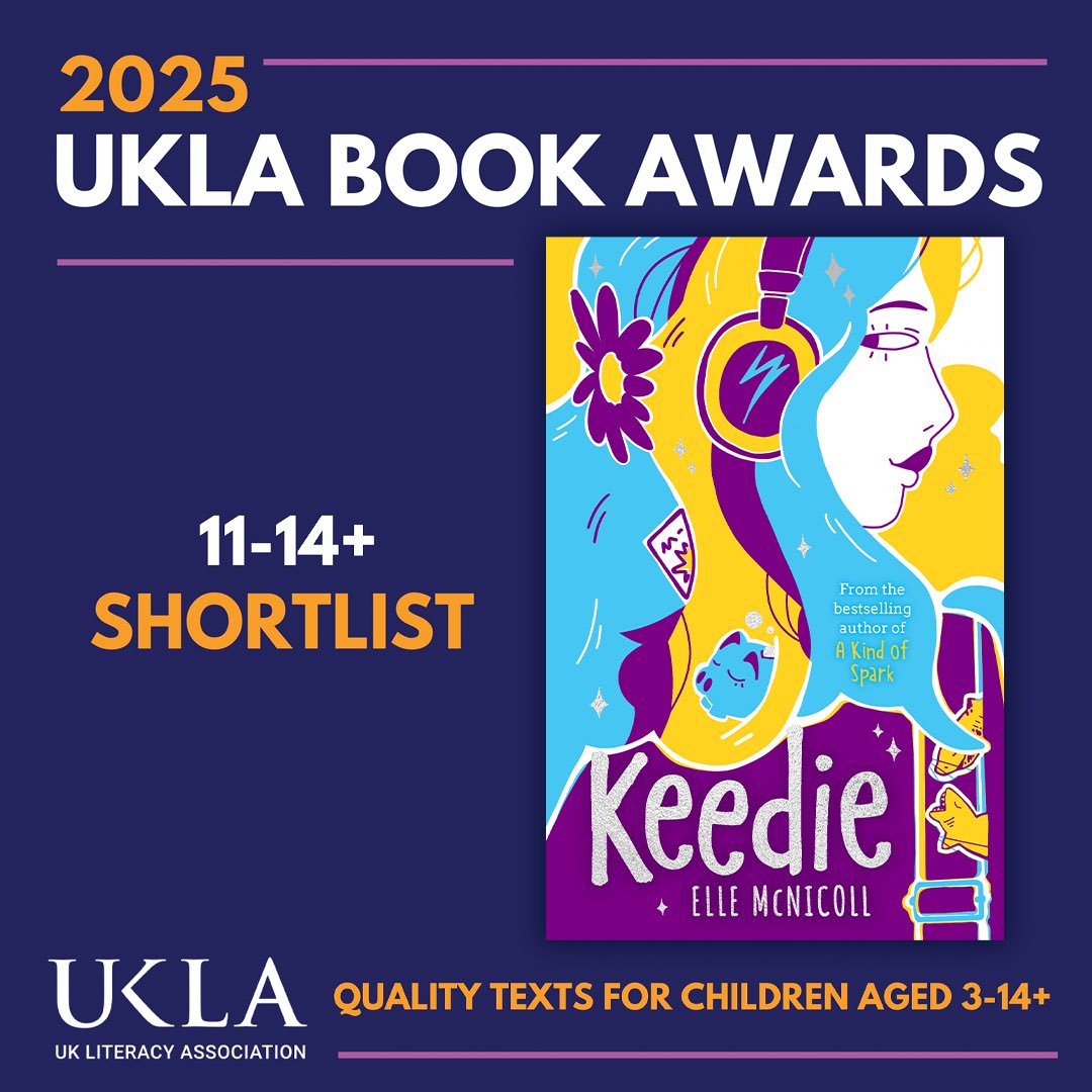 Knights Of (@_knightsof) on Twitter photo We’re absolutely thrilled to announce that Keedie by Elle McNicoll has been shortlisted for the 2025 UKLA Book Awards! 🎉 A huge congratulations to <a href="/BooksandChokers/">Elle McNicoll ✍🏻📚🩷💜💙</a> for this incredible achievement!✨🎊 We’re absolutely thrilled to announce that Keedie by Elle McNicoll has been shortlisted for the 2025 UKLA Book Awards! 🎉 A huge congratulations to <a href="/BooksandChokers/">Elle McNicoll ✍🏻📚🩷💜💙</a> for this incredible achievement!✨🎊