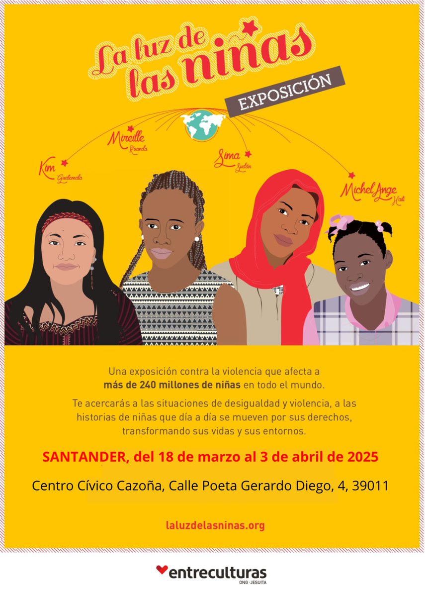 240 millones de niñas en el mundo sufren situaciones de violencia y falta de oportunidades.

Kim, Mireille, Michel Ange y Sima son cuatro niñas de diferentes países que te van a contar cómo la educación ha transformado sus vidas. ¿Quieres conocerlas?👇👇👇👇👇
#laluzdelasniñas