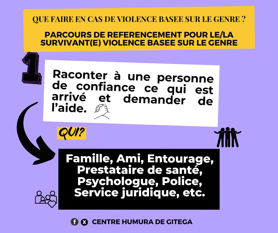 Humuragitega's tweet photo. Quel est le parcours de référencement pour le/la survivant(e) de violence basée sur le genre ❓❓❓
#STOPVBG #CENTREHUMURA https://t.co/gHmEF54e10