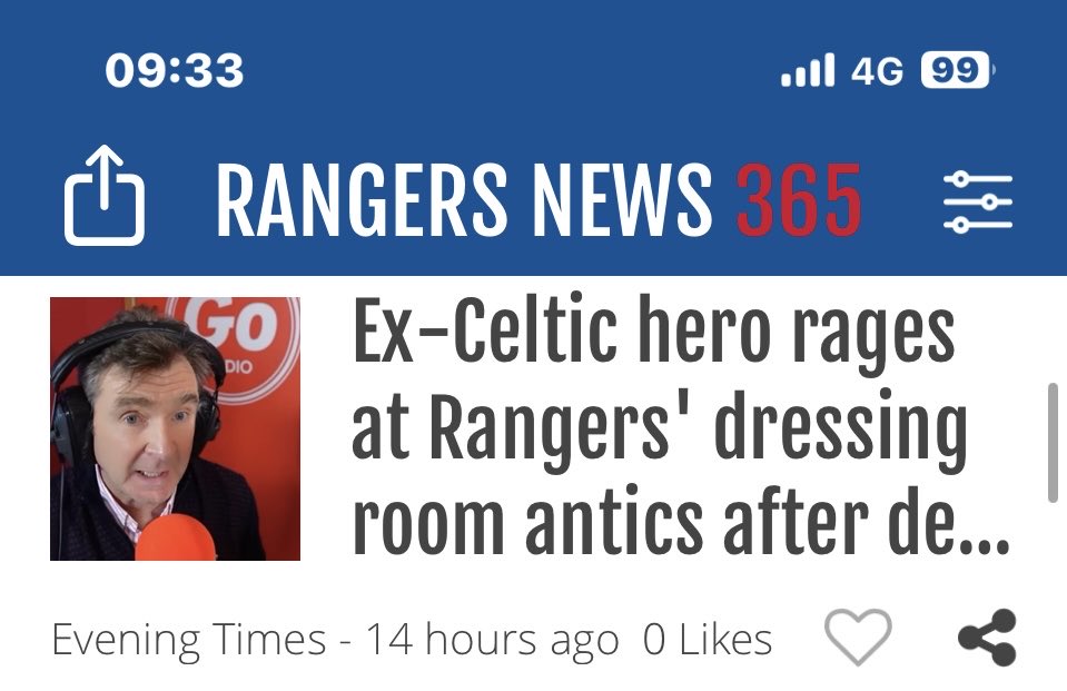 Did Rangers beat Celtic at the weekend by any chance? 😂