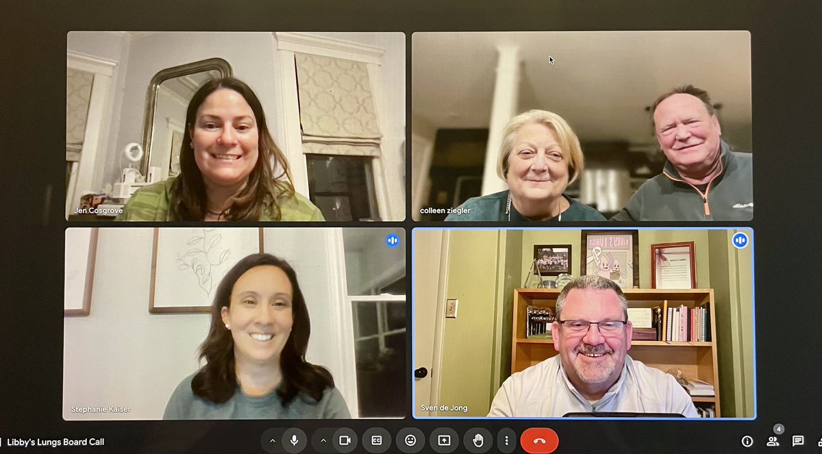 Productive Libby’s Lungs board meeting last night.  Special thanks to our board members who volunteer their time, talent and treasure.  Please join us for our annual event on August 9th that raises funds for lung cancer research and patient support services.
