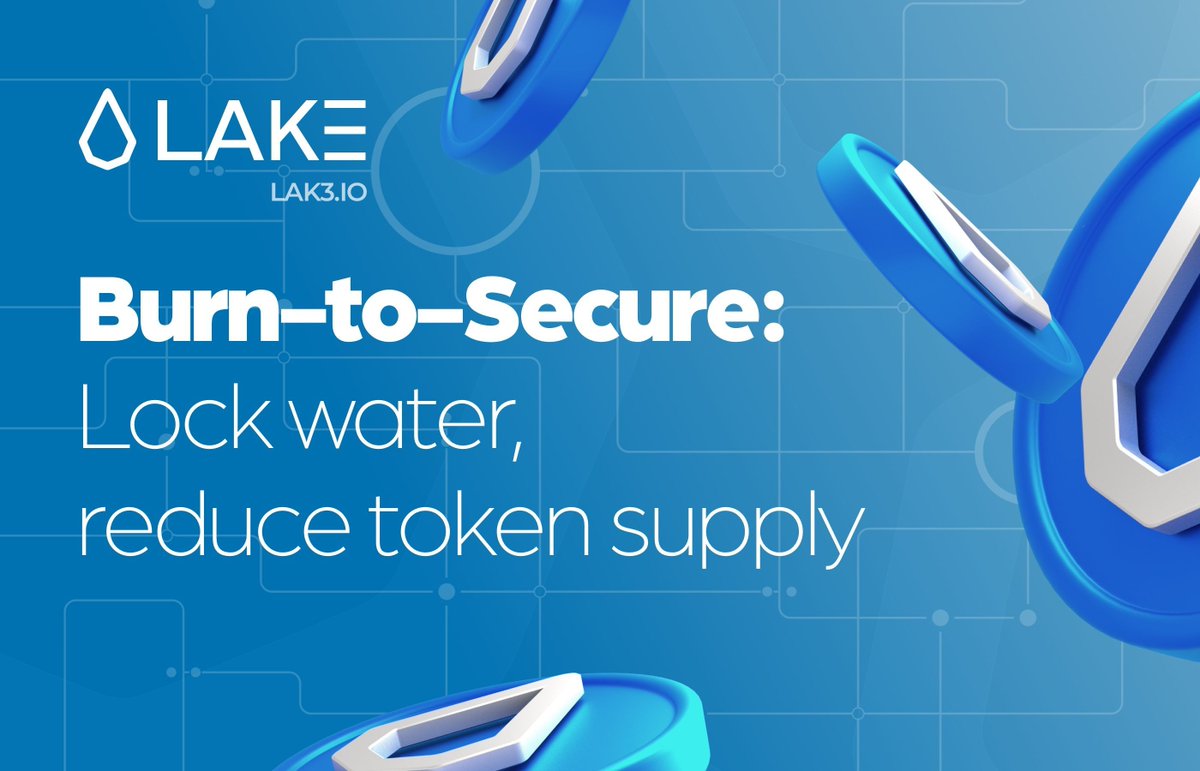 lake_lak3's tweet photo. 🔐 Secure your future with water—one of the world’s most vital resources! LAKE’s Burn-to-Secure (B2S) protocol allows you to lock in guaranteed water allocations for decades while reducing LAK3’s supply, increasing its scarcity, and strengthening its value.

A revolutionary way to combine security, sustainability, and financial opportunity. 💧🔥 

Learn more: https://t.co/RGDvEfpswd

#B2S #WaterEconomy #RWA #Blockchain #LAK3