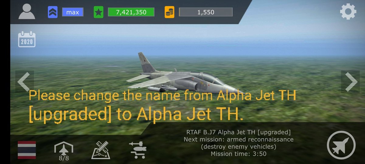 Thunder_2007's tweet photo. @thirdwire @thirdwire  Please change the name Alpha Jet TH and Alpha Jet [upgraded]. https://t.co/7iRd7xEWAm