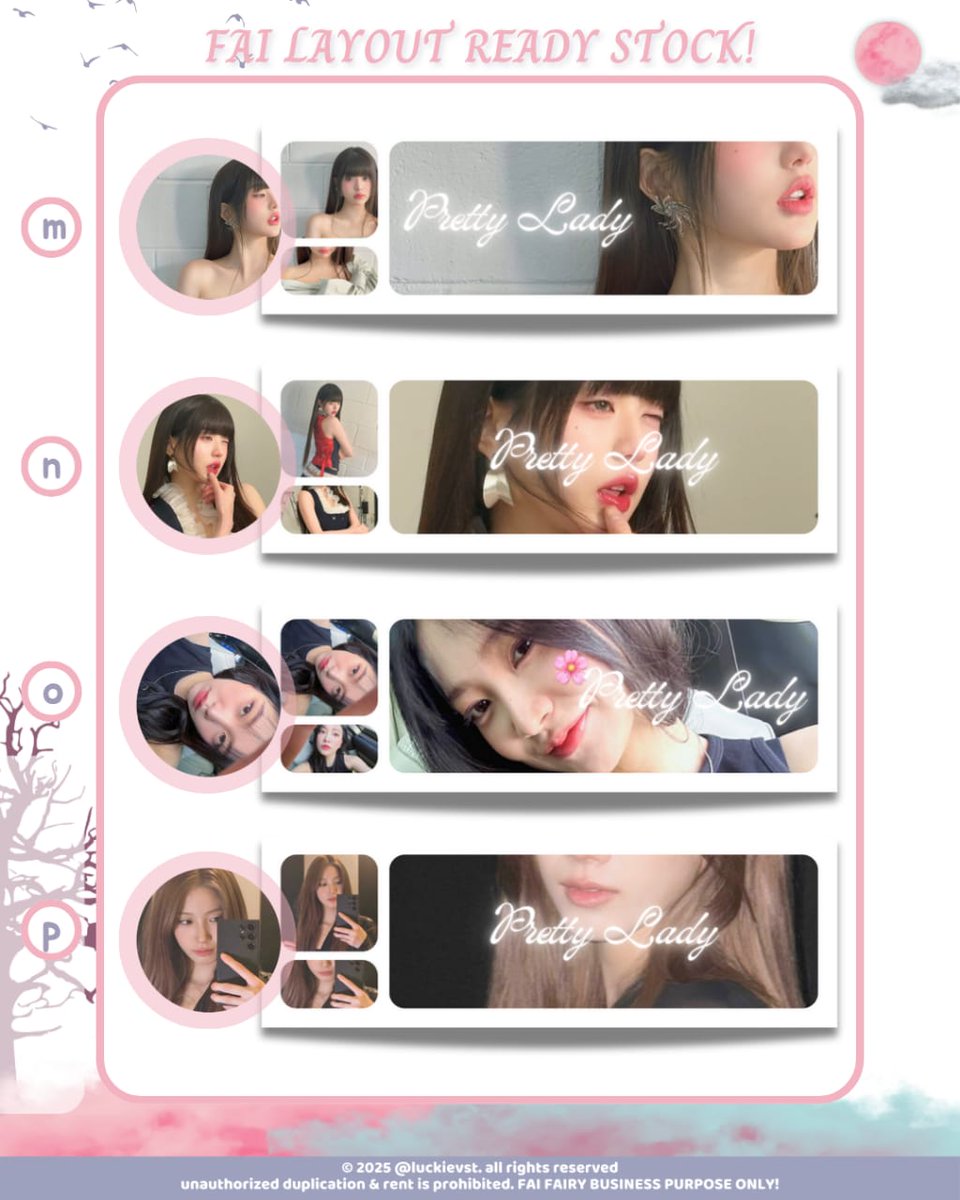 luckievst's tweet image. ♡ help repost please? thank you before ~

hi aku punya 16 layout ready stock rs yang bisa dijemput di dm aku! free re-text dan sudah get ava png yaa. untuk price bisa cek di alt! payment QRIS! ayo jajan teman-teman! #zonauang