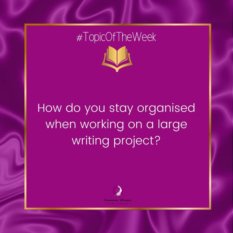 DreamsConscious's tweet image. Large projects can be overwhelming. How do you stay organised? 
#tuesdaytopic