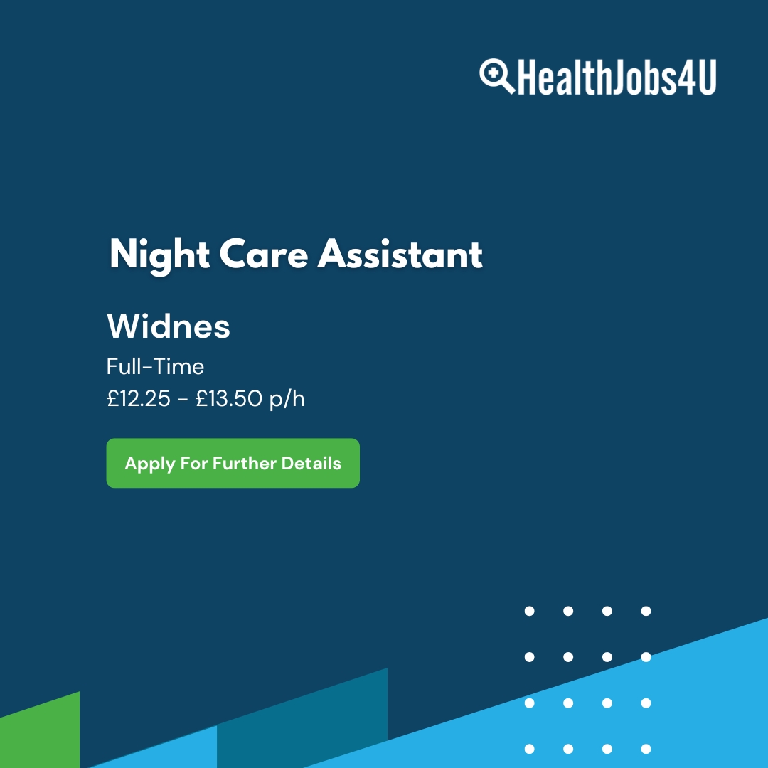 HealthJobs4U's tweet photo. 🌟 Job of the Week: Night Care Assistant in Widnes! 🌟 

Are you ready to take the next step in your healthcare career? 

Check it out! https://t.co/nyjH4vgTpc

#HealthcareJobs #JobAlert #HealthJobs4U #WidnesJobs https://t.co/7j4Em2jrNq