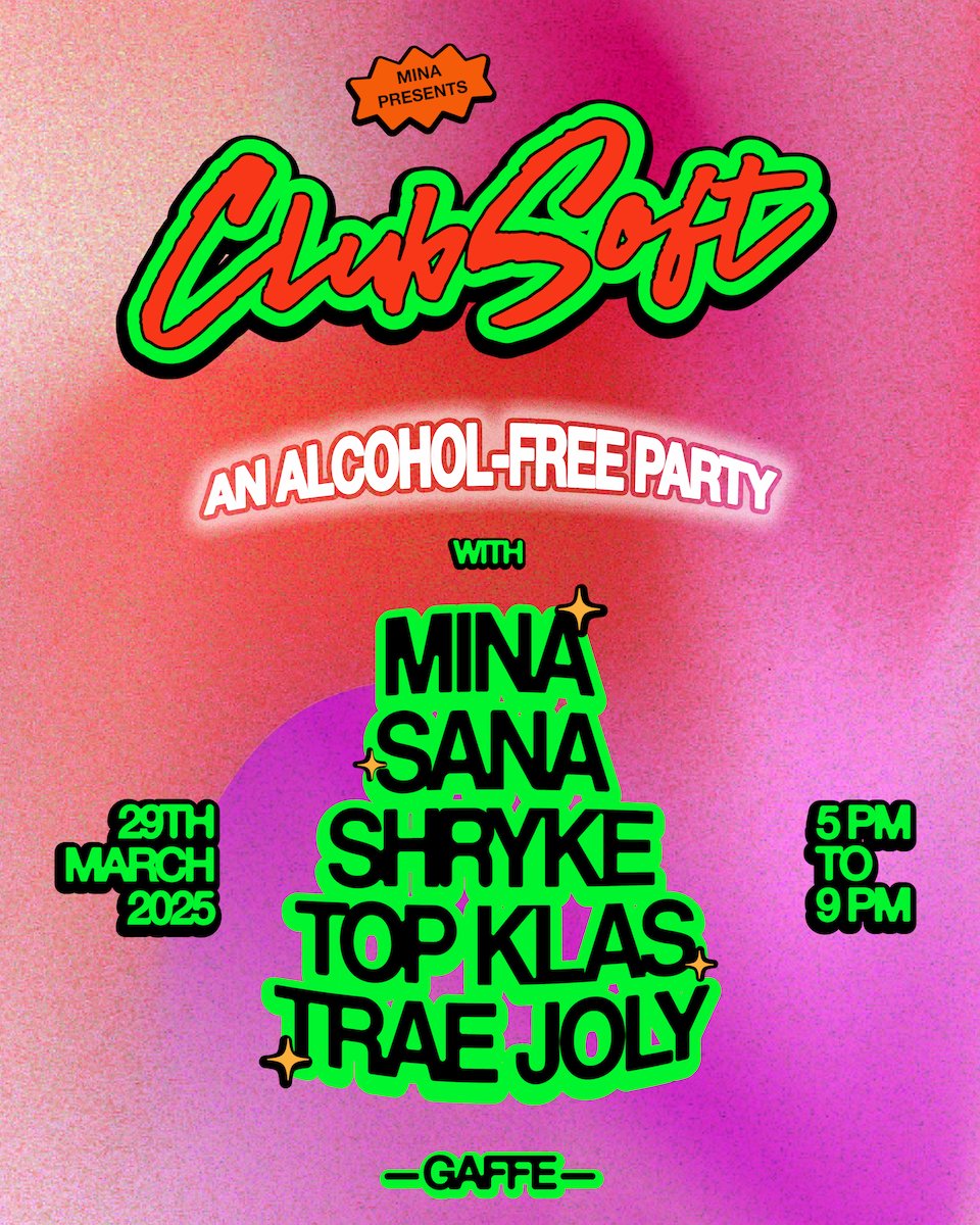 I'm hosting an alcohol-free party on March 29th!

One of the reasons I wanted to start it is that I'm noticing at 33 my relationship with club culture changing. 

Late nights are becoming much harder, and I'm less comfortable in busy, intense crowds.

ra.co/pro/events/210…