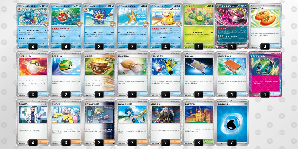 pokecamatomeru's tweet photo. 【ポケカ対戦】エネルギー1個で400ダメージ超え！？カスミのポケモンのデッキが面白すぎる！！
https://t.co/o0XSYTjLbK

✅カスミのギャラドスデッキ
デッキコード：c8xxDY-FhDxmW-YDYJcJ
https://t.co/DVOKflK1ce

✅Nのゾロアークexデッキ
デッキコード：yXypUp-2O1Hwa-SMEMSM
https://t.co/zC7ZxA0Svy

#ポケカ #ポケモンカード