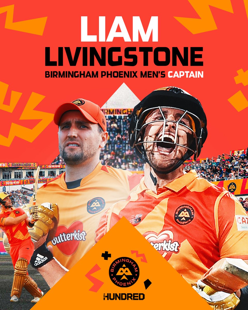 𝗟𝗶𝘃𝗶𝗻𝗴𝘀𝘁𝗼𝗻𝗲 𝘁𝗼 𝗖𝗮𝗽𝘁𝗮𝗶𝗻 𝗣𝗵𝗼𝗲𝗻𝗶𝘅 𝗠𝗲𝗻 🏏

England star Liam Livingstone has been announced as Birmingham Phoenix men’s captain in #TheHundred.

Full story: tinyurl.com/bdec8btp

#Edgbaston