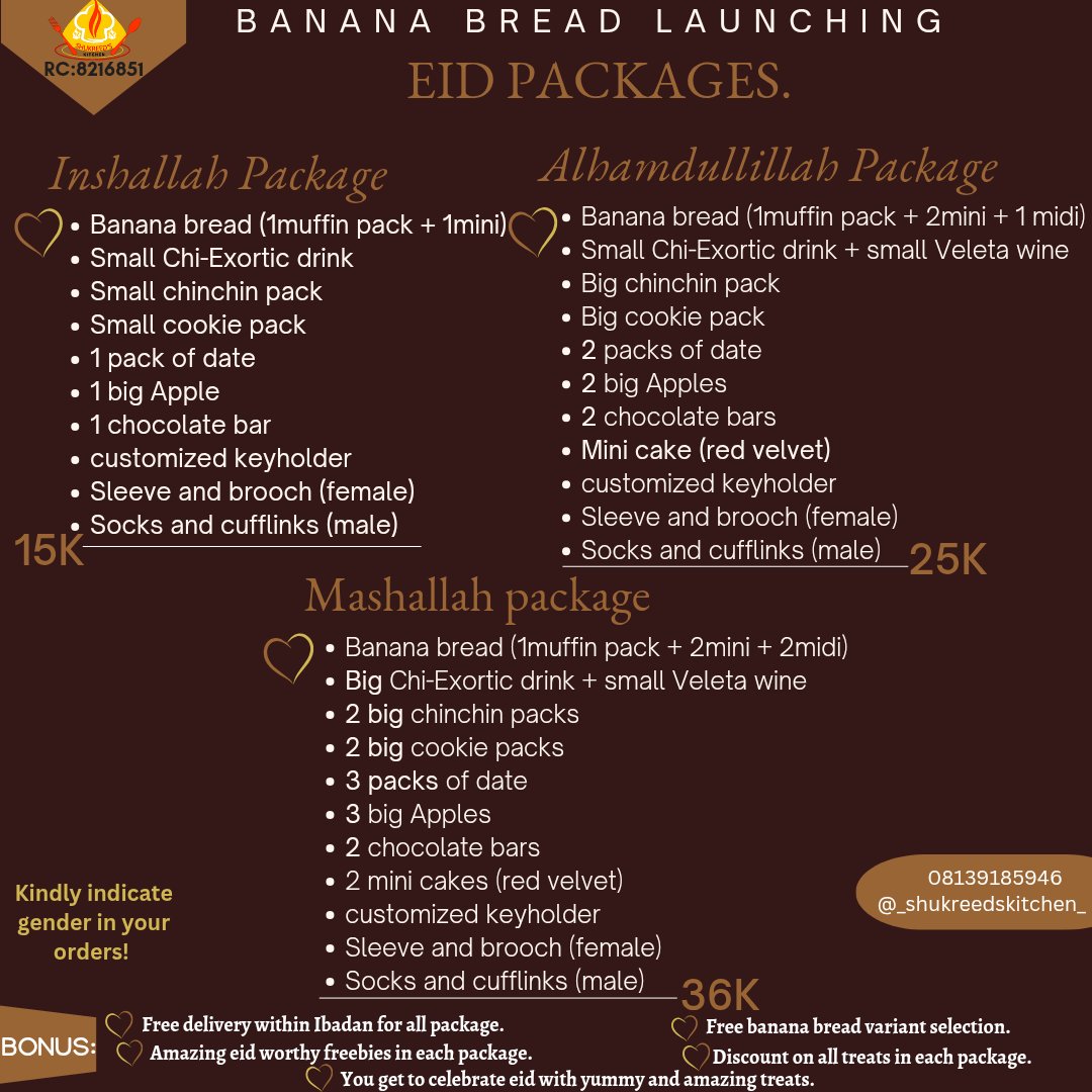 shukreedkitchen's tweet photo. Get ready to indulge in our freshly baked, irresistibly moist *Banana Bread*— the perfect treat for your celebrations! 🍌🍞  
Limited slots available, so **pre-order before [26th March]* to secure yours! Don’t miss out❗

https://t.co/e0VtHlt25y
📱DM to order now❗ https://t.co/AVbofAX4TI