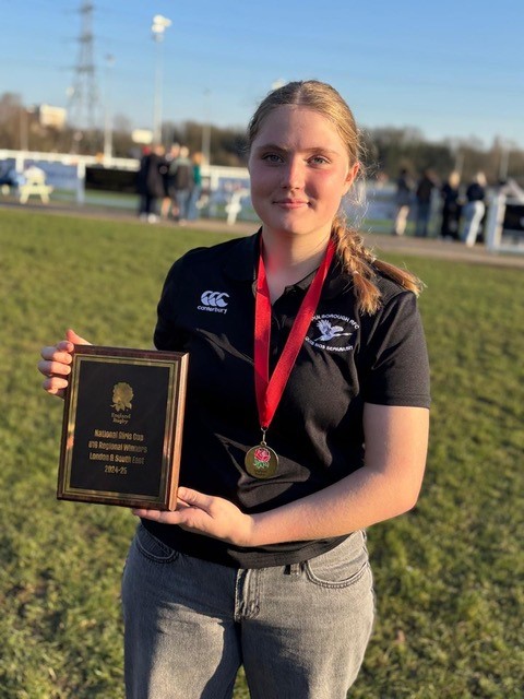 Congratulations to 5th Year pupil, Alice who, together with Pulborough U16 Rugby Team, won the London and Southeast Region National Girls Cup, beating Eton Manor 53-0.

Some amazing rugby played by the whole team both in attack and defence.

#TeamChurchers