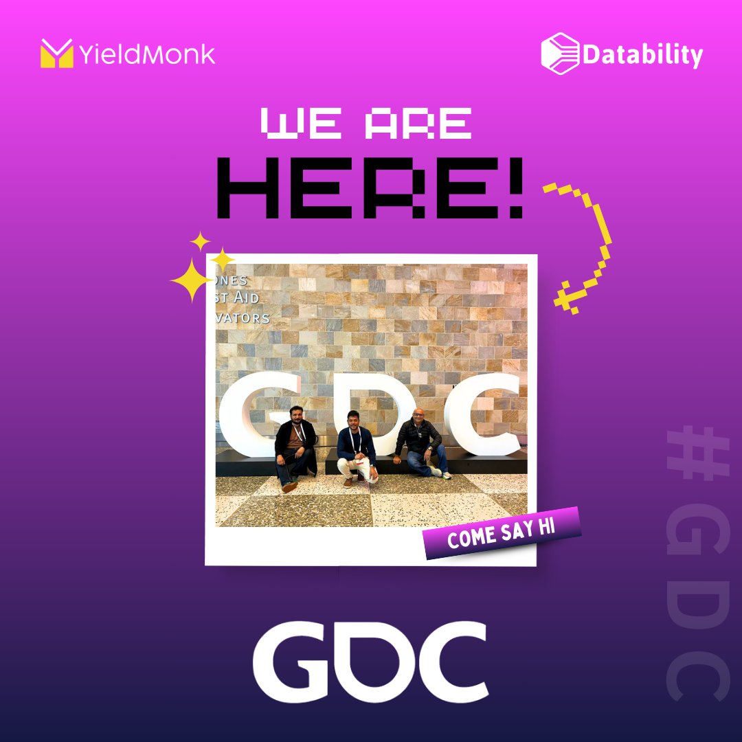 YieldMonk's tweet image. 🎮 YieldMonk is live at GDC | San Francisco!
The #GameDevelopersConference (#GDC) is in full swing, and the YieldMonk team is here, ready to connect with industry leaders, #developers, and innovators shaping the future of #gaming.
Let’s connect!
#GDC2025 #GDC25 #GDCSF