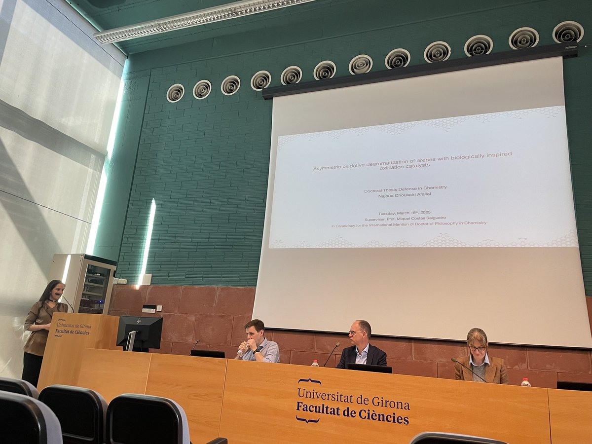 QBIS-CAT Research Group (@qbiscat_udg) on Twitter photo Now it’s time for discussion with Dr. Bert Klein Gebbink (<a href="/UniUtrecht/">Utrecht University</a>), Dr. Wesley Browne (<a href="/univgroningen/">University of Groningen</a>) and with Dr. Montserrat Diéguez (<a href="/universitatURV/">Universitat Rovira i Virgili</a>).
<a href="/NajouaChAf/">Najoua</a> <a href="/MiquelCostas/">Miquel Costas</a> <a href="/IQCCUdG/">IQCC UdG</a> <a href="/udgdoctorat/">Escola de Doctorat de la UdG</a> <a href="/QuimicaUdG/">Quimica UdG</a> <a href="/UdGCiencies/">Facultat de Ciències</a> <a href="/UdGRecerca/">UdG Recerca</a> Now it’s time for discussion with Dr. Bert Klein Gebbink (<a href="/UniUtrecht/">Utrecht University</a>), Dr. Wesley Browne (<a href="/univgroningen/">University of Groningen</a>) and with Dr. Montserrat Diéguez (<a href="/universitatURV/">Universitat Rovira i Virgili</a>).
<a href="/NajouaChAf/">Najoua</a> <a href="/MiquelCostas/">Miquel Costas</a> <a href="/IQCCUdG/">IQCC UdG</a> <a href="/udgdoctorat/">Escola de Doctorat de la UdG</a> <a href="/QuimicaUdG/">Quimica UdG</a> <a href="/UdGCiencies/">Facultat de Ciències</a> <a href="/UdGRecerca/">UdG Recerca</a>