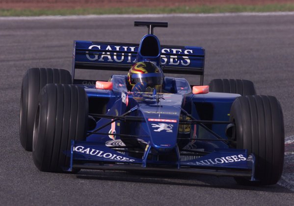 Oriol Servia. Prost AP03  Peugeot V10 during a test session at Barcelona 2000. #F1