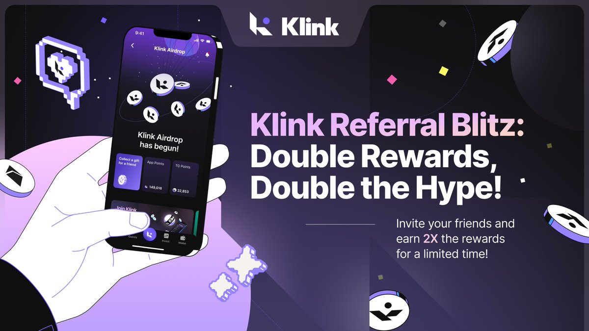 🚨 48 HOURS ONLY! 🚨

Double the rewards. Double the fun. Tag your squad, share your link, and watch your earnings stack up! 💸🔥

The #ReferAndEarnBlitz is officially ON—don’t miss out! ⏳⚡

🔗 Tap in the Klink App now to get your unique link!

📣 Who’s in? Tag your referral
