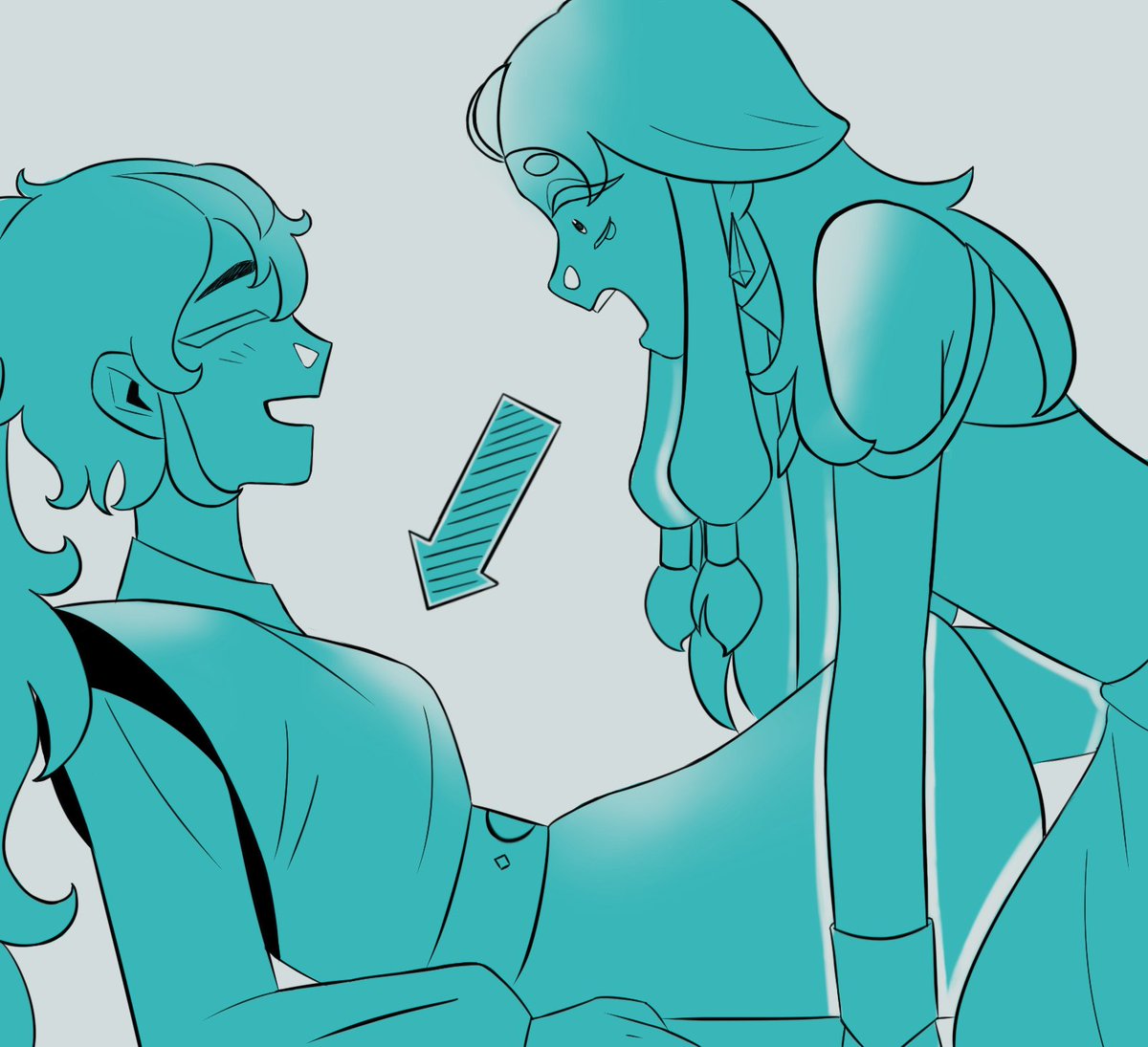 Mocha_Matcha3's tweet photo. #caramozza doodle because my actual piece is killing me (I hate rendering)
reference from 'The Guy She Was Interested in Wasn't a Guy at All' (green yuri) https://t.co/q6yKTYNGbd