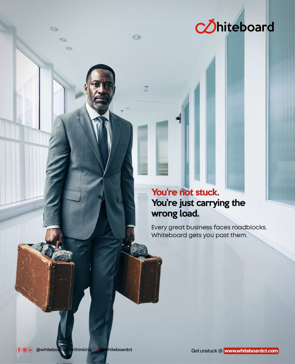 whiteboardct's tweet image. Success isn’t about pushing harder, it’s about carrying the right weight. If growth feels impossible, maybe it’s not you. Maybe it’s the load. Whiteboard helps you drop the baggage, rethink strategy, and move forward—lighter, faster, smarter.

 #ClearThinking 
#MasterStrategy