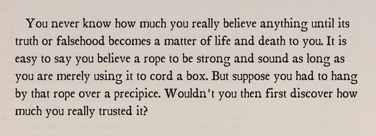 C.S. Lewis, you never know until it matters