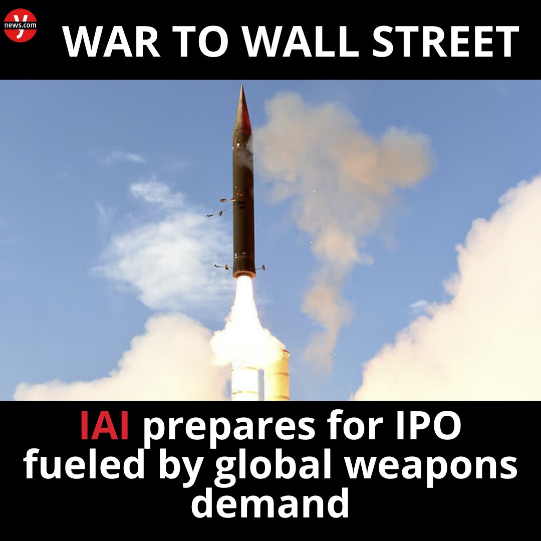 ynetnews's tweet image. Israel's largest aerospace firm eyes an IPO following record profits driven by demand from ongoing war; IAI's sales surged, boosted by defense needs, pioneering innovations like unmanned bulldozers and missile defenses

bit.ly/3FEmPHe

@ILAerospaceIAI 
#IAI #IDF