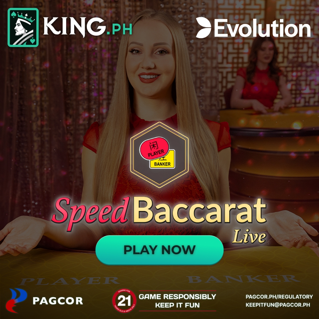 Kingcasinoph's tweet image. Speed Baccarat in EVO is Now Live on KINGph! ⚡️

Get ready for the fast-paced action of Speed Baccarat! Play with live dealers and enjoy quicker rounds for even more chances to win big! 💰

Play now and experience the thrill of Speed Baccarat—only on KINGph! 👑✨

#SpeedBaccarat