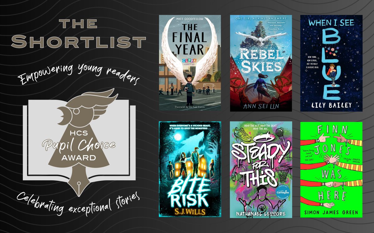 We are delighted to announce the shortlist to the inaugural HCS Pupil Choice Award. Congratulations to all the shortlisted authors! 🎉

Pupil voting opens in June to decide our winner! 🗳️

A big thank you to our Pupil Award Ambassadors who helped decide the shortlist!⭐👏