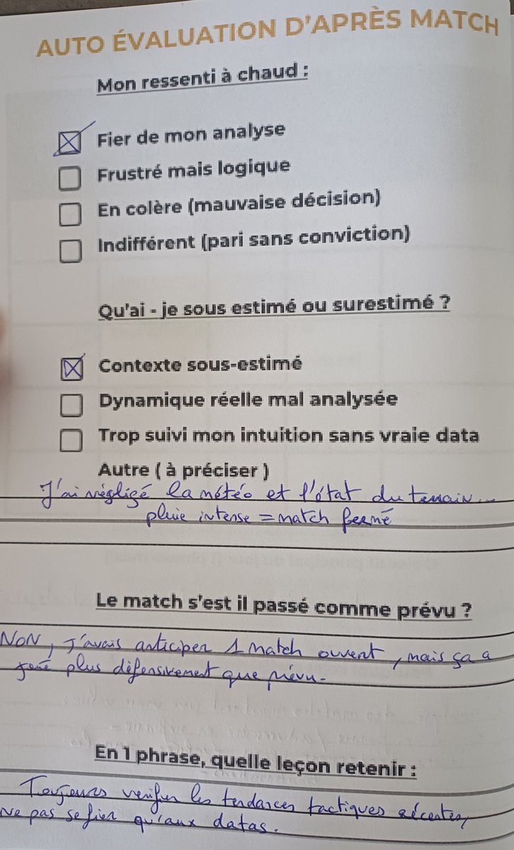 shadowparieur's tweet image. 💡Tu perds des paris et tu ne sais pas vraiment pourquoi ?

✅Fais cette auto évaluation après chaque match et progresse 10 x plus vite !

Voici comment éviter les mêmes erreurs 👇