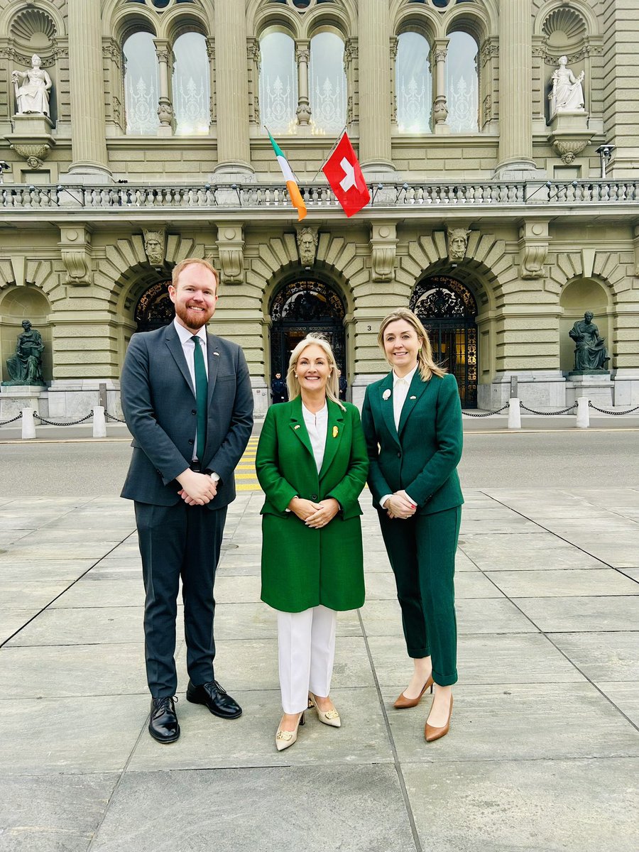 Embassy of Ireland, Switzerland (@irlembberne) on Twitter photo Continuing her #StPatricksDay visit in Bern, Ceann Comhairle Verona Murphy was delighted to be hosted at the Federal Palace for an exchange on shared values and opportunities with her Swiss counterpart, President of National Council <a href="/MajaRiniker/">Maja Riniker</a> 🇨🇭🇮🇪🍀 Continuing her #StPatricksDay visit in Bern, Ceann Comhairle Verona Murphy was delighted to be hosted at the Federal Palace for an exchange on shared values and opportunities with her Swiss counterpart, President of National Council <a href="/MajaRiniker/">Maja Riniker</a> 🇨🇭🇮🇪🍀