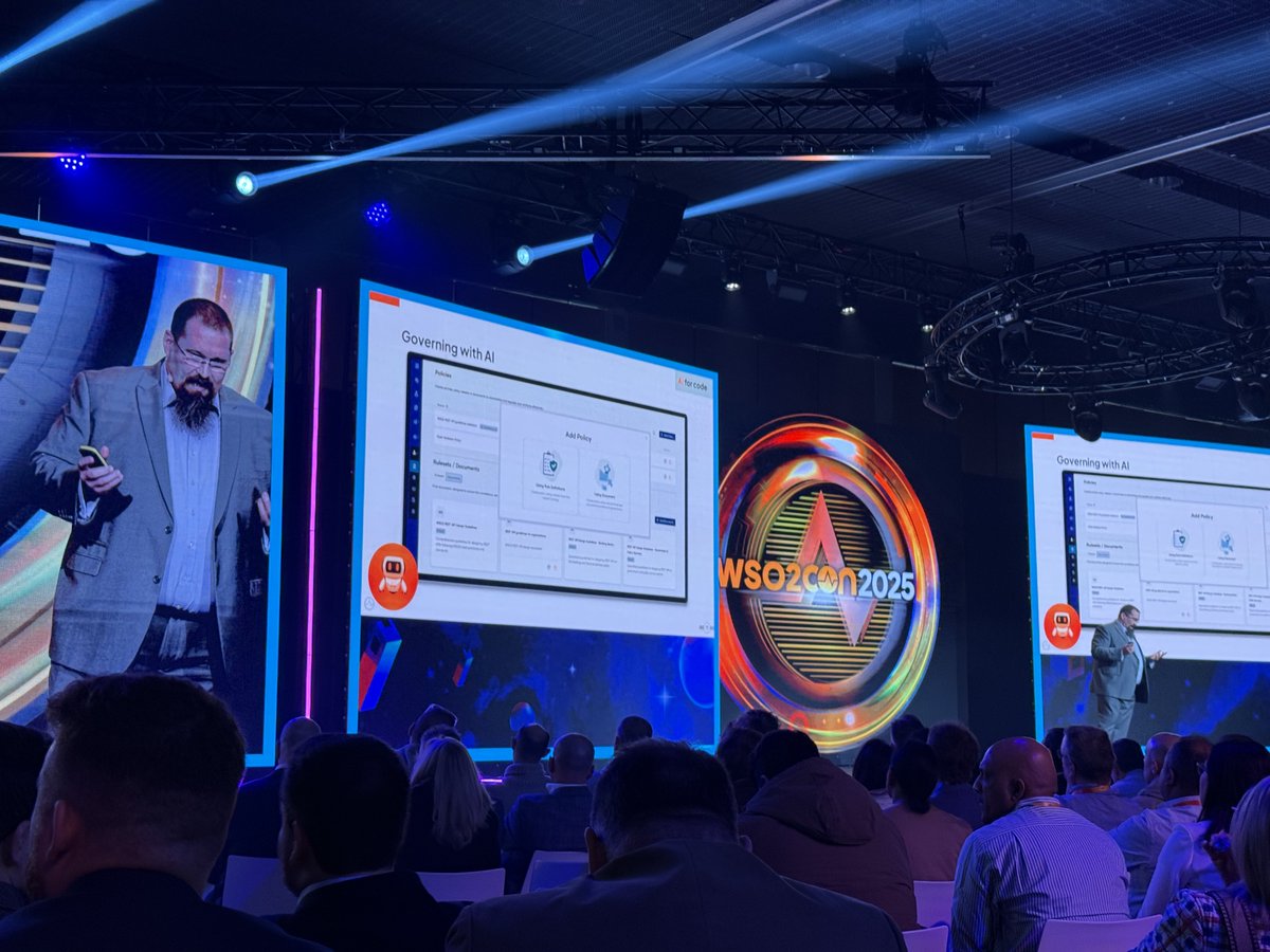 wso2apiplatform's tweet photo. 🚩 More WSO2 API Manager updates from @Work_ChrisDavey about #AI-driven support for #API design, specification generation, API discovery with personalized recommendations to maximize reuse, natural language-based API testing for effortless interaction and more!

#wso2con2025 https://t.co/P6SupuDroN