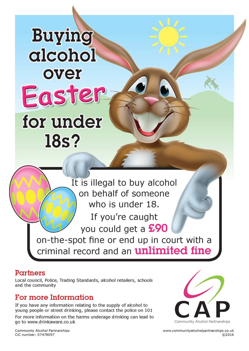 Half term reminder: Buying alcohol for under 18s isn't just illegal—it could mean an on-the-spot fine. Plus, alcohol poses real risks to developing bodies. Keep our youth safe. Make responsible choices. #alcoholawareness <a href="/CAPAlanSimpson/">Alan Simpson</a>