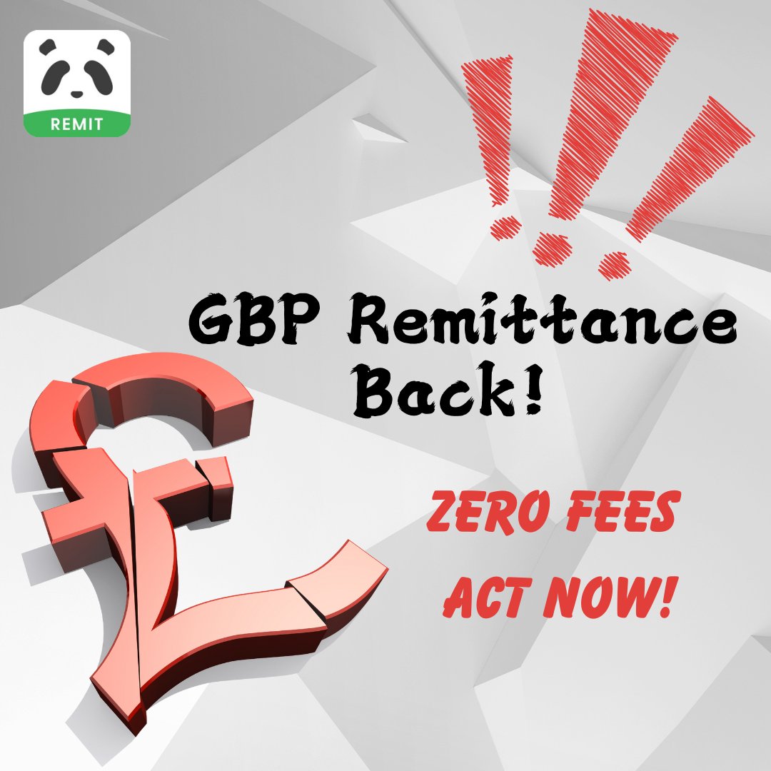 pandaremiteu's tweet image. The GBP system has been restored. You can now go ahead with the remittance.👏#Pandaremit #UK #GBP #moneytransfer #remit