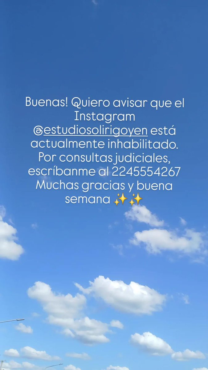 Buen día. Debido a que no pude recuperar mi línea de teléfono ni cuenta de Instagram, les comparto. Agradezco difusión. Ya que yo recuperé mis contactos, pero ellos a mi no. Muchas gracias.  Buena semana 🙏🏻⚖️