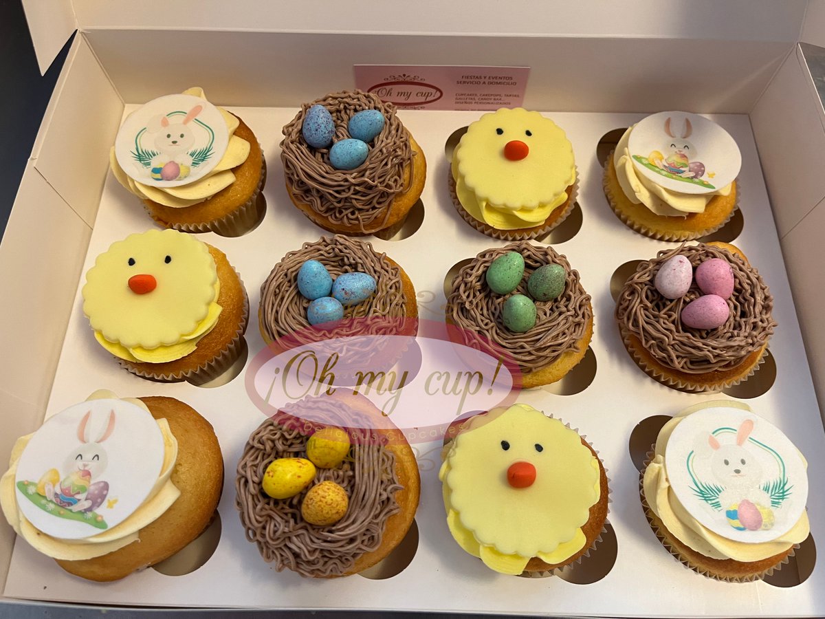 Ya estamos en #Pascua, tiempo de #conejitos, #huevos... y sobre todo #cupcakes