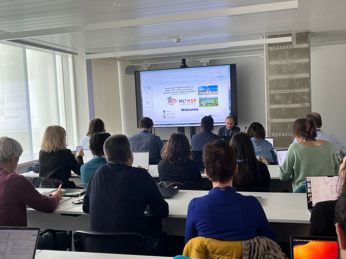 ml4ngp's tweet image. #AlphaFold is revolutionizing protein structure prediction, but where does it fail? 🎯
#ML4NGP workshop at @BSC_CNS has just kicked off and participants are presenting some cases where AlphaFold struggles to predict protein structure. Interesting discussions coming ahead! 🤩