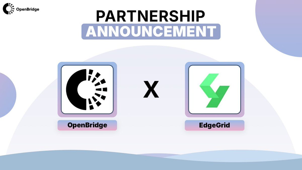 🎉 Exciting Partnership Alert! 🎉

<a href="/OpenBridgeAI/">Open Bridge</a> x <a href="/Edgegrid_web3/">EdgeGrid</a>

🔗 OpenBridgeAI
• The first cross-chain decentralized oracle (DON)
• Empowers smart contracts with real-time, AI-validated data
• Ensures trust, scalability, and interoperability across blockchains

💻 EdgeGrid